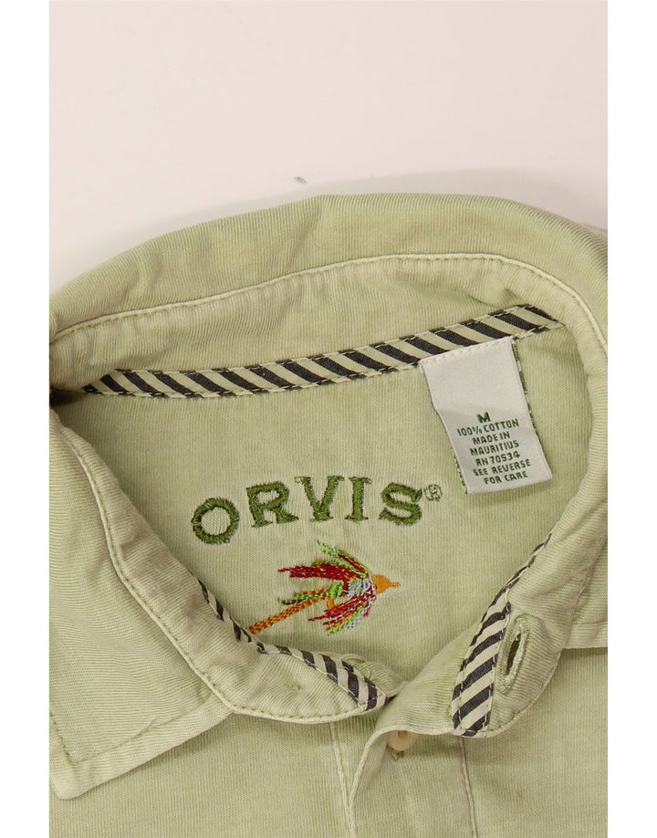 Męska koszulka polo ORVIS, średnia, zielona bawełna