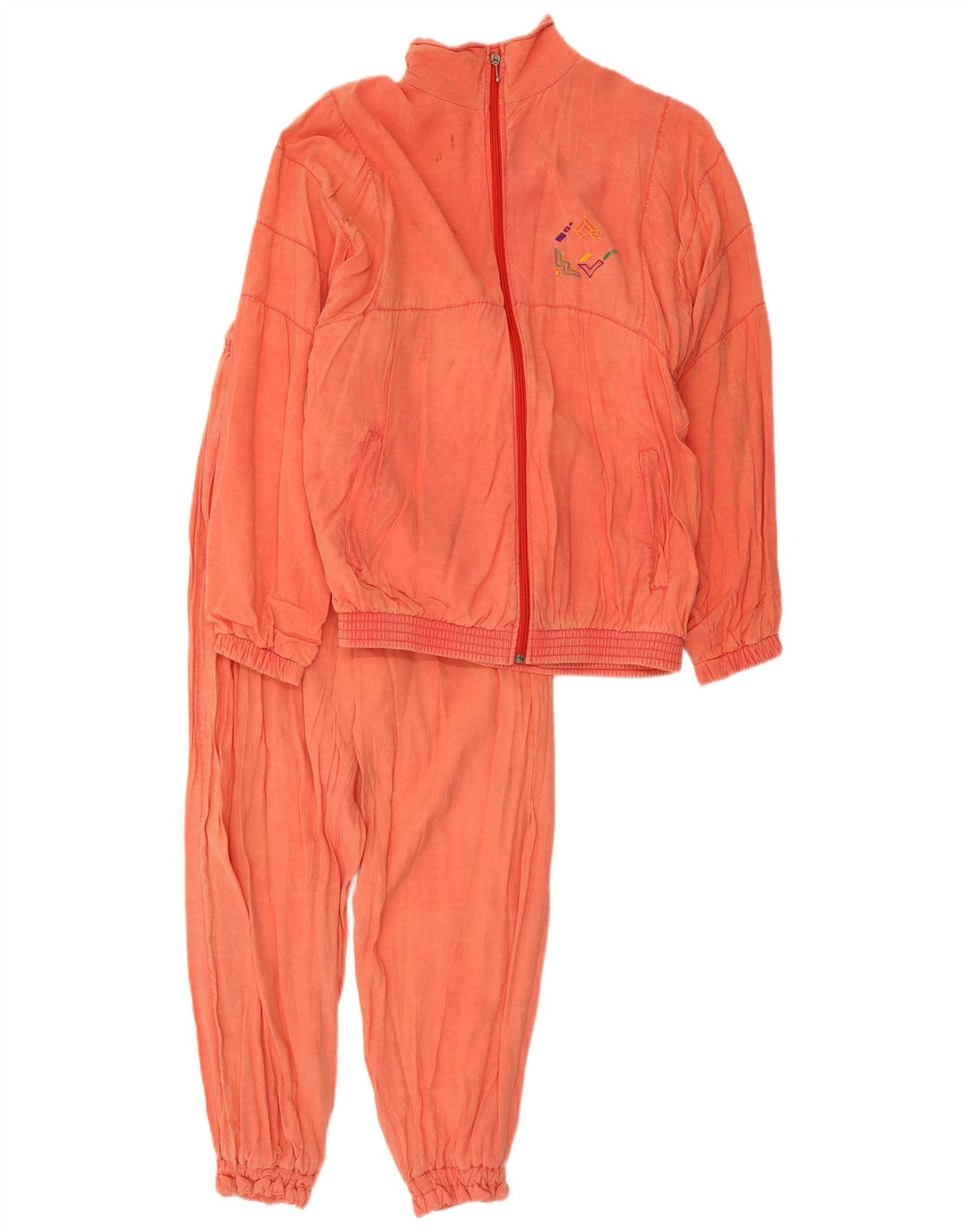 Vintage męski dres IT 48 średni pomarańczowy poliester
