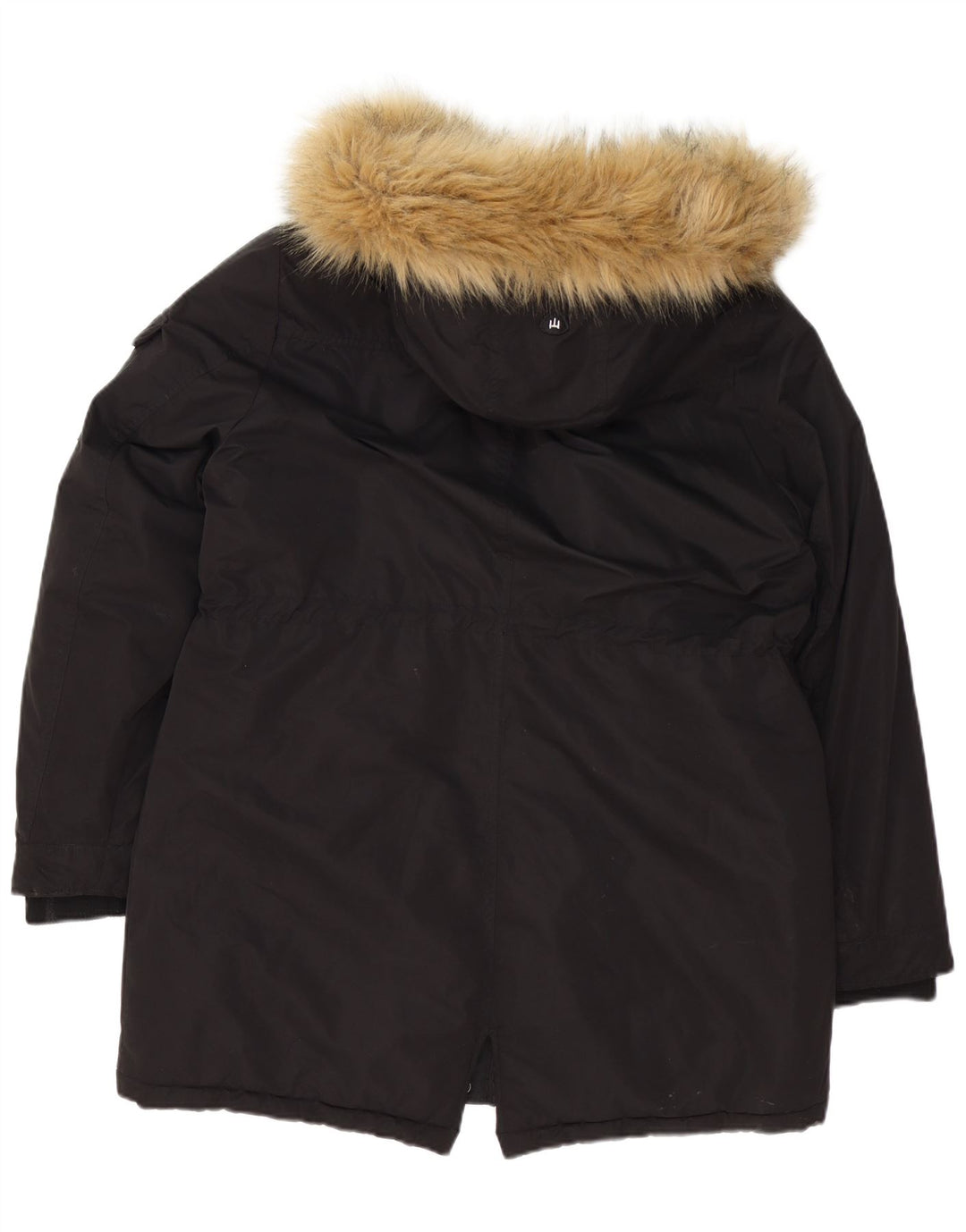 Damska kurtka typu parka oversize Superdry UK 16, duża, czarna, z poliestru