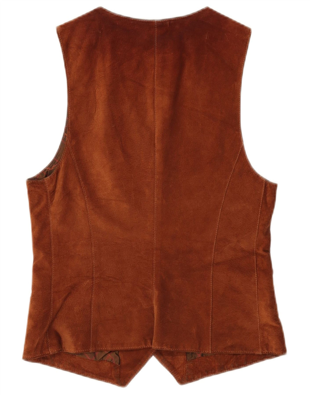 Zamszowa kamizelka damska w stylu vintage IT 42 Średni brąz