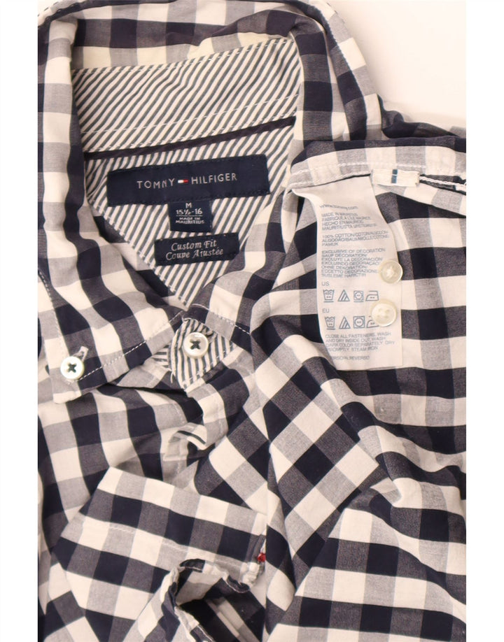 Męska koszula Tommy Hilfiger o dopasowanym kroju, rozmiar 15 1/2 16, średnia niebieska kratka
