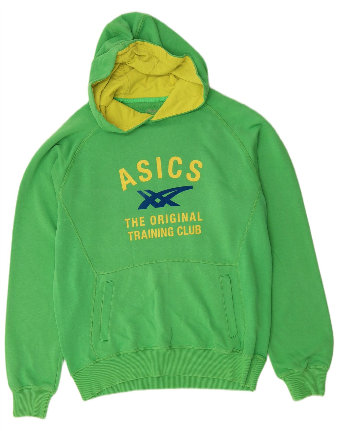 Męski sweter z kapturem Asics, duży, zielony, bawełniany