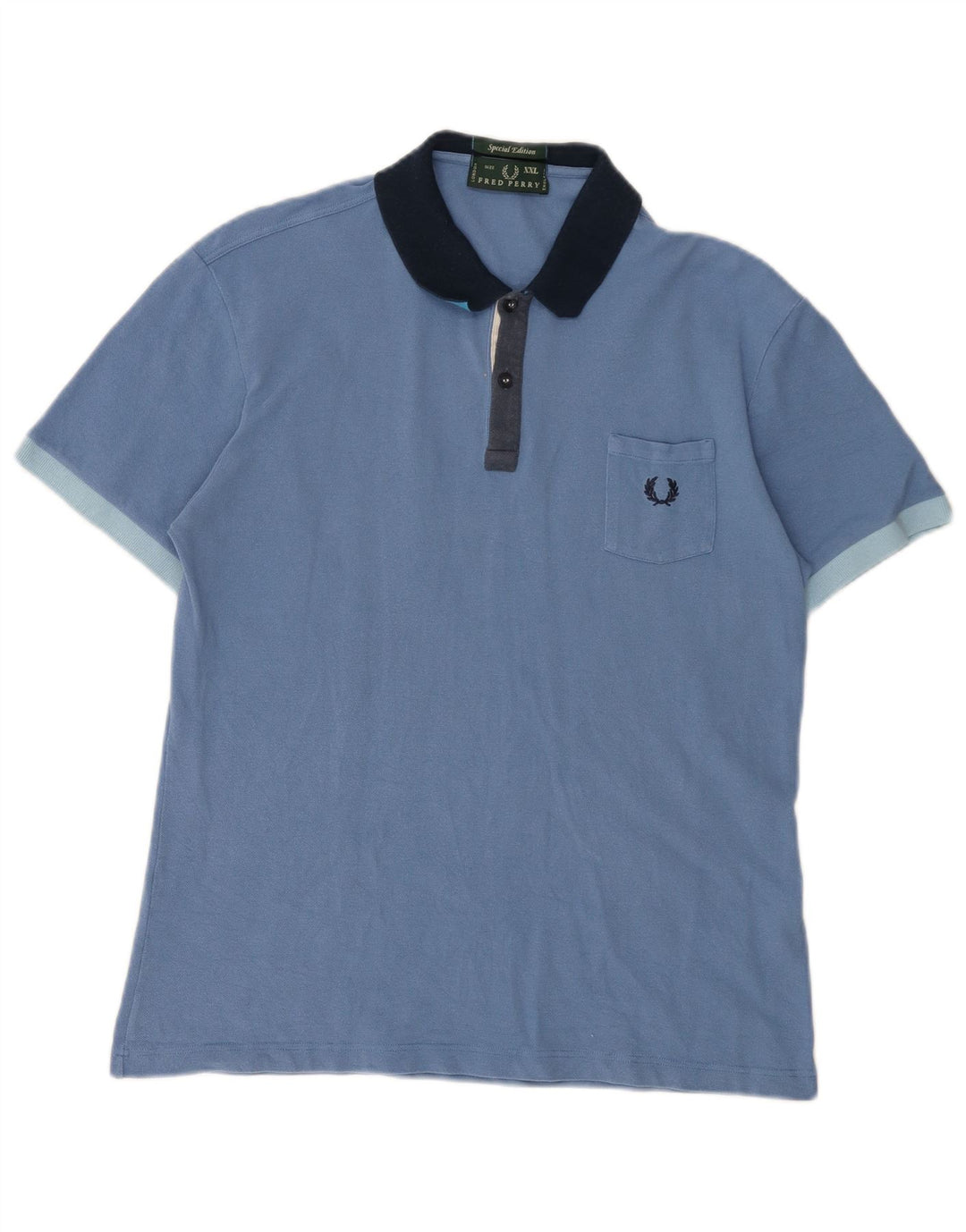 Męska koszulka polo FRED PERRY 2XL, niebieska, bawełniana