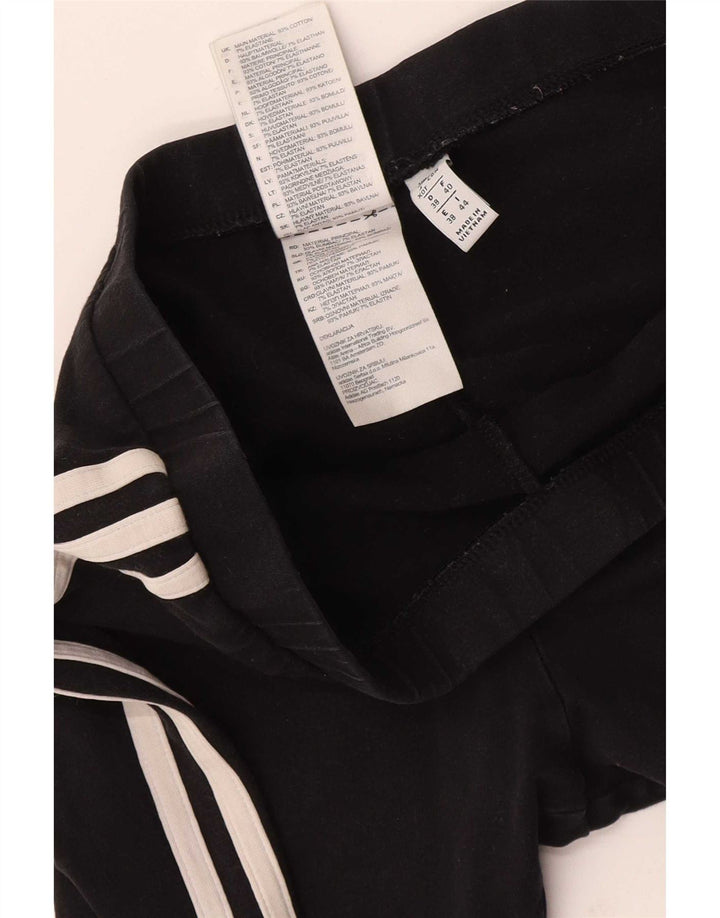 Damskie legginsy Adidas UK 12, średnie, czarne, bawełniane