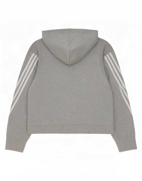 Damski sweter z kapturem i zamkiem Adidas UK 20/22 XL Szara bawełna