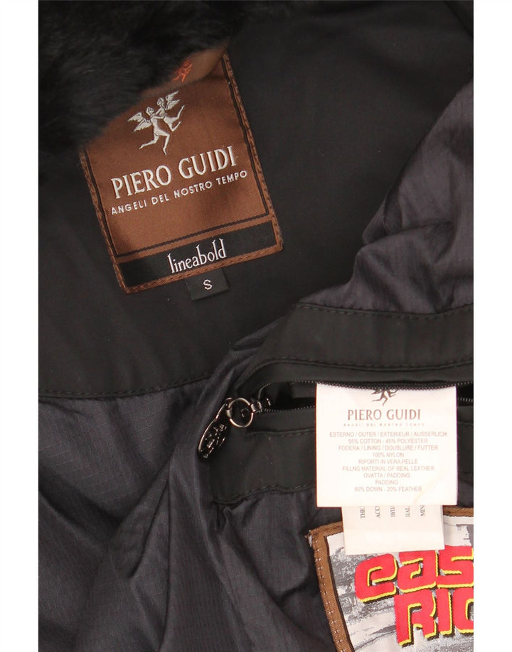 Damska kurtka PIERO GUIDI oversize UK 10, mała, czarna, bawełniana
