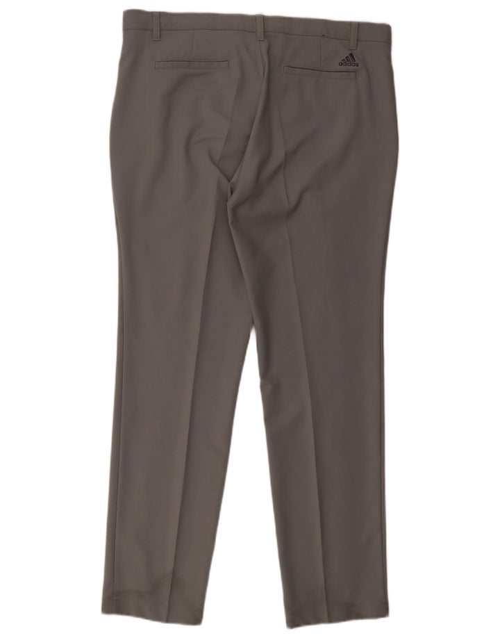 Męskie spodnie Chino Adidas W36 L32 Szary poliester