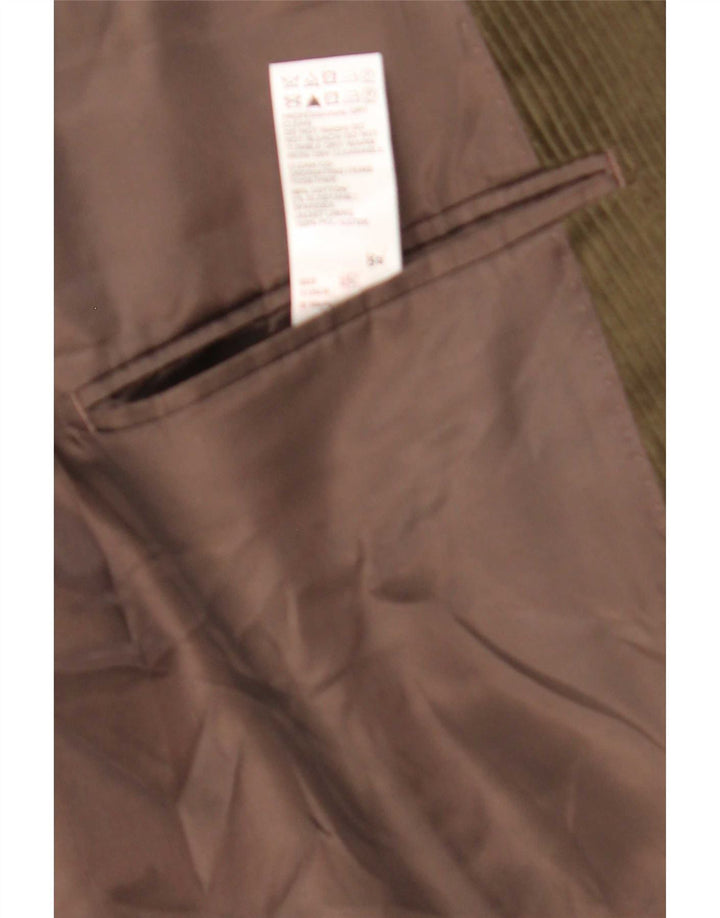 Marks & Spencer Męska sztruksowa marynarka zapinana na 2 guziki, UK 40, duża, khaki