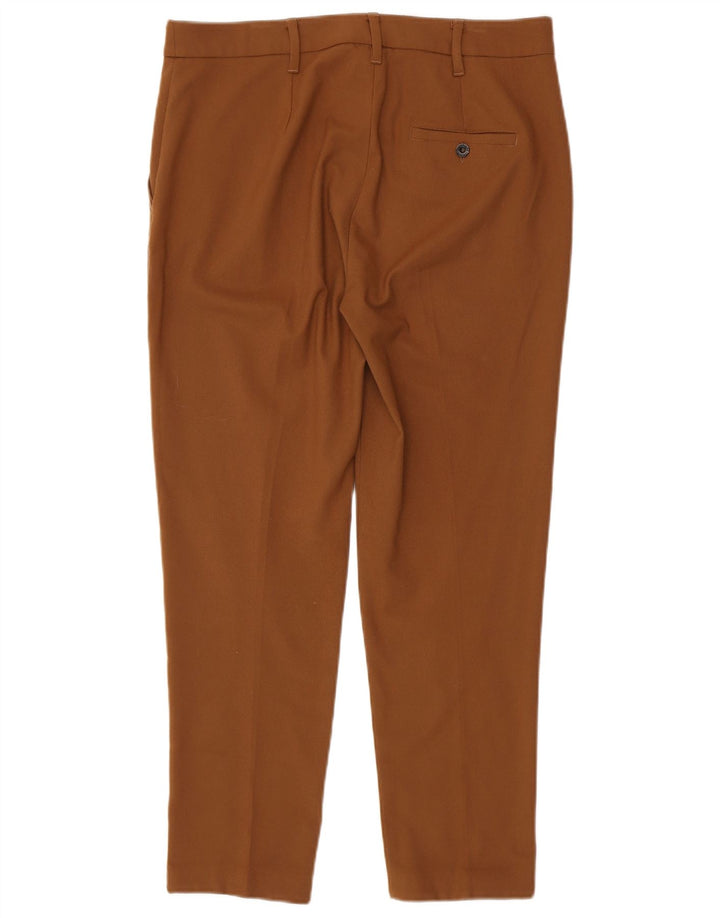 Damskie spodnie garniturowe MARELLA UK 14 Large W34 L28 Brązowy poliester