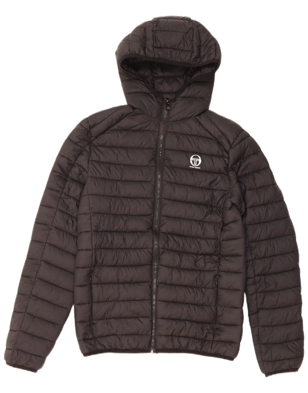 Męska ocieplana kurtka z kapturem Sergio Tacchini UK 36 Small Black Nylon