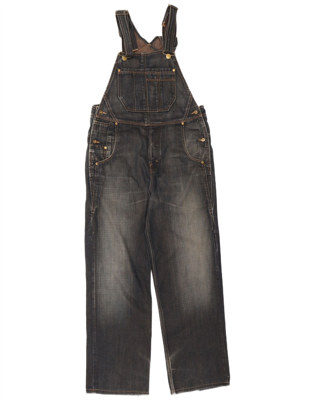 Damskie ogrodniczki Lee Straight Jeans Medium L29, niebieska bawełna
