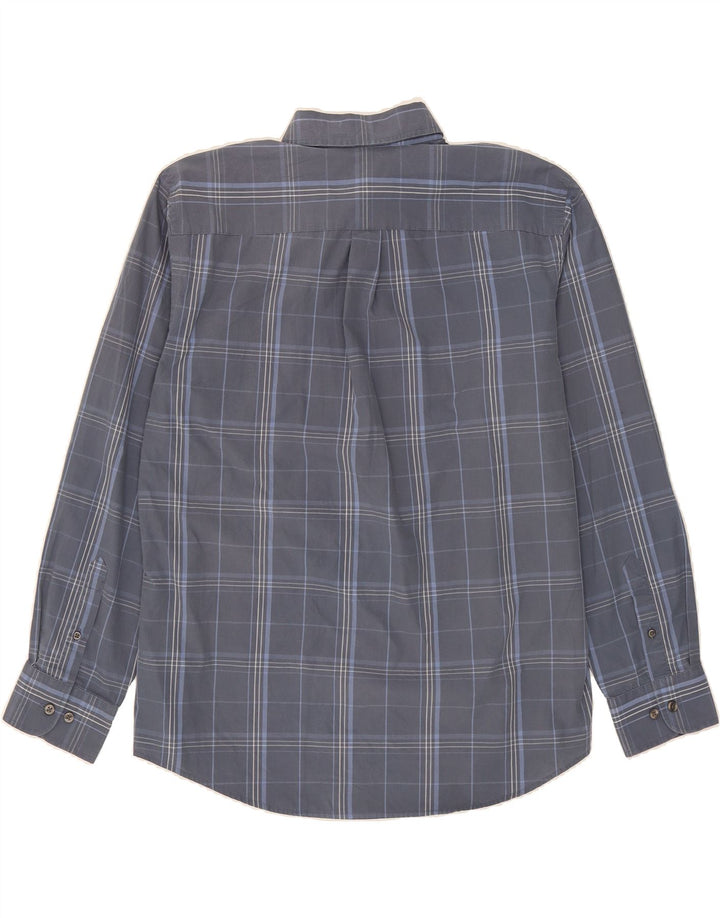 DOCKERS Mens Shirt Size 16 1/2 Large Navy Blue Check Cotton Vintage Dockers and Second-Hand Dockers from Messina Hembry 