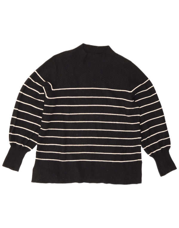 Marks & Spencer Damski sweter z golfem UK 16, duże czarne paski