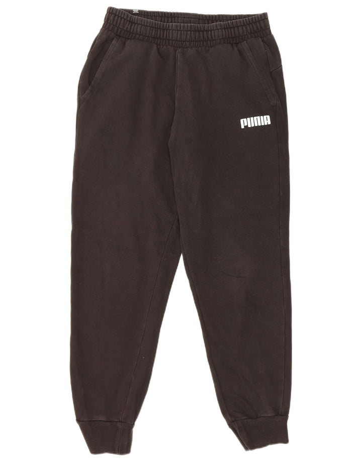 Męskie spodnie dresowe Puma Joggers, średnia czarna bawełna