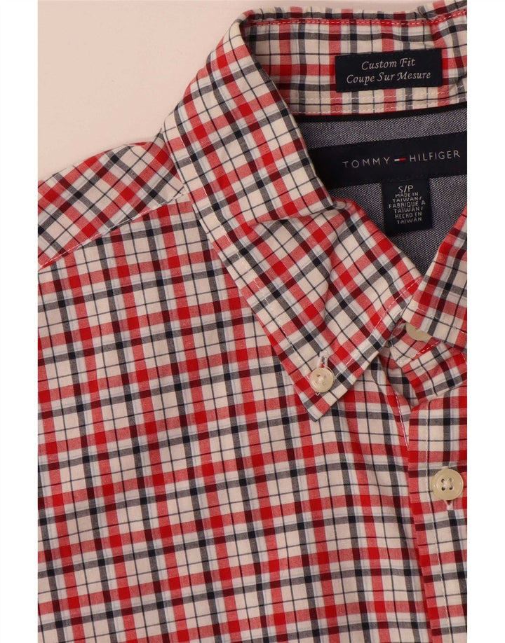 Koszula męska Tommy Hilfiger o dopasowanym kroju, mała, bawełniana w czerwoną kratę