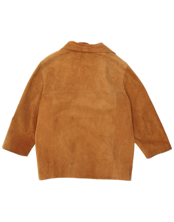 Damska kurtka zamszowa w stylu vintage IT 48 XL, brązowa skóra