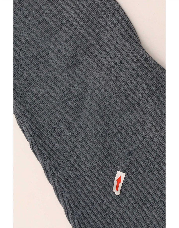Męski sweter Kappa z dekoltem w szpic, średnioszary, bawełniany