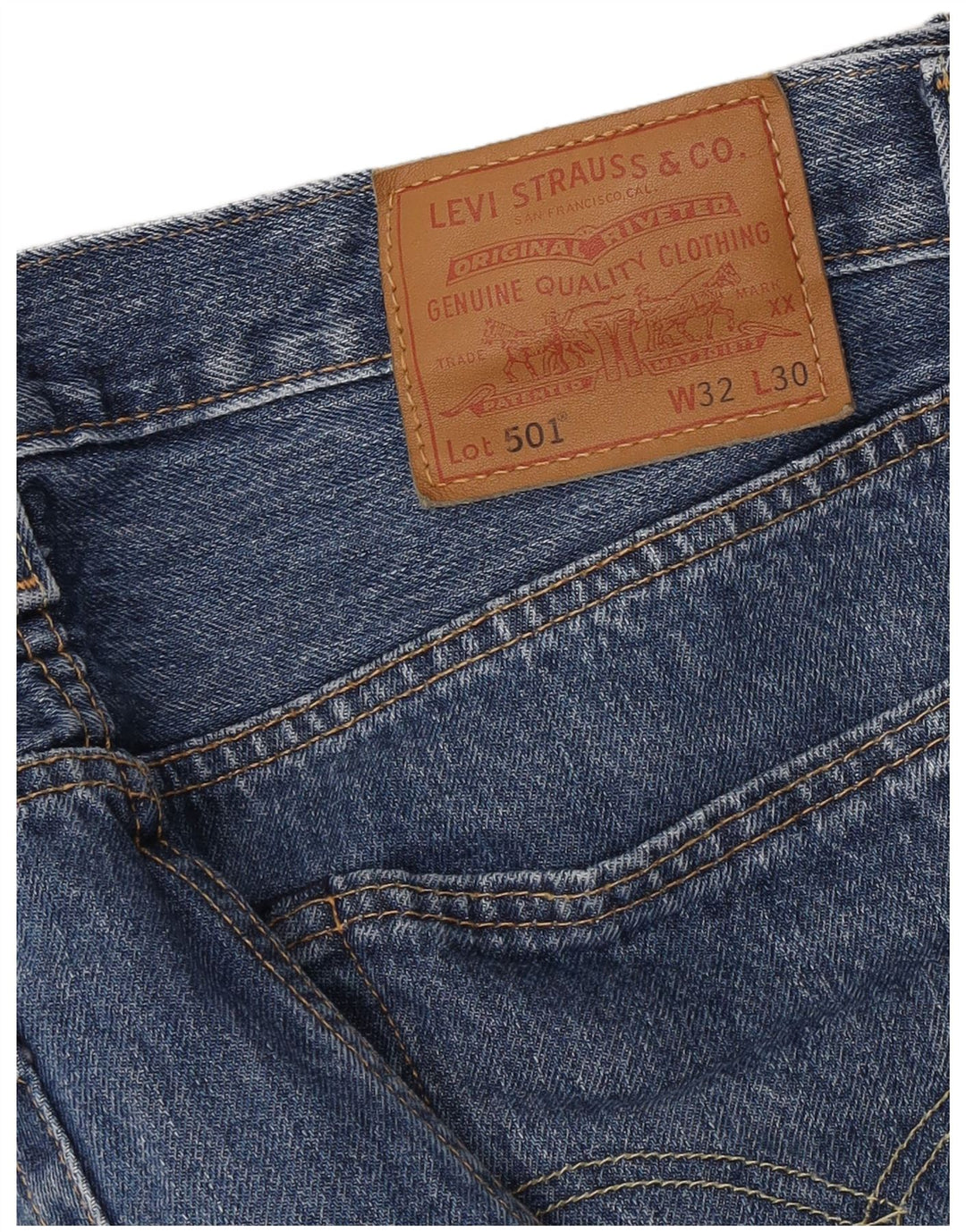 Męskie jeansy Levi's 501 Straight W32 L30 Niebieskie