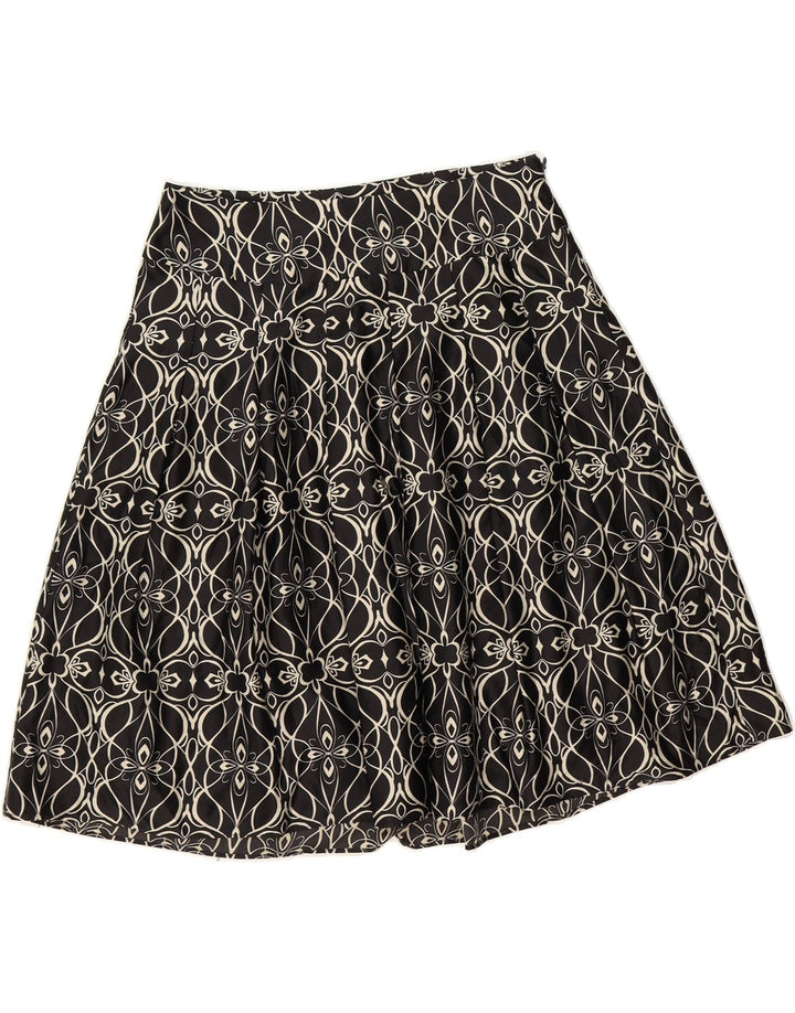 MOSSIMO Womens A-Line Skirt US 4 Small W30  Black Floral Polyester Vintage Mossimo and Second-Hand Mossimo from Messina Hembry 