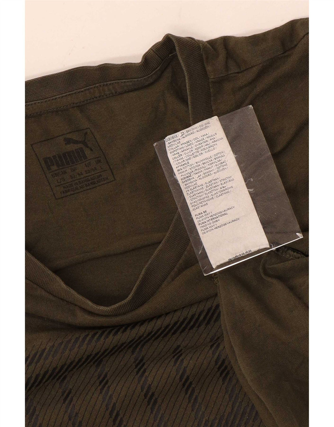Męski T-shirt Puma z grafiką, duży, zielony, bawełniany