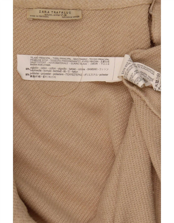 Damski sweter oversize z długim rękawem Zara UK 14 średni beż