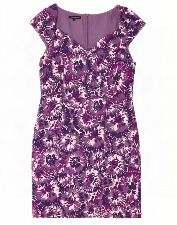 Damska sukienka płaszczowa Laura Ashley UK 20 2XL Fioletowa bawełniana w kwiaty