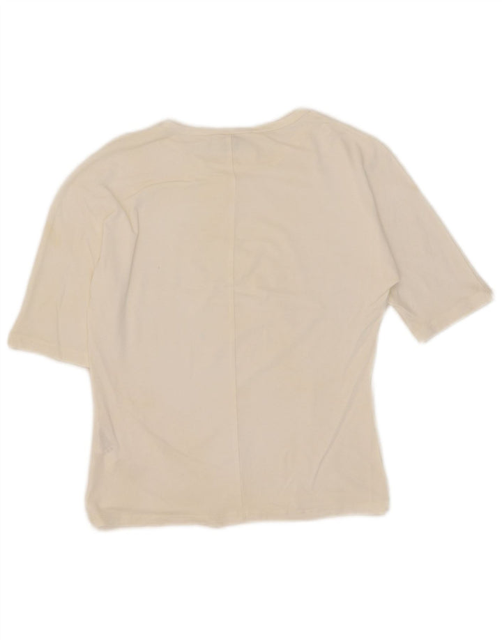 T-shirt damski Max Mara Top UK 10 Small, biała wiskoza