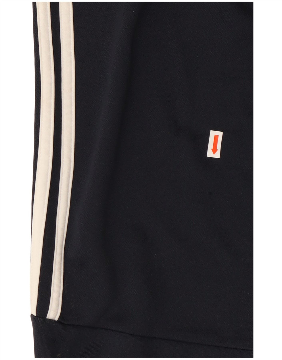 Męskie spodnie dresowe Adidas, średnie, granatowe, poliestrowe paski