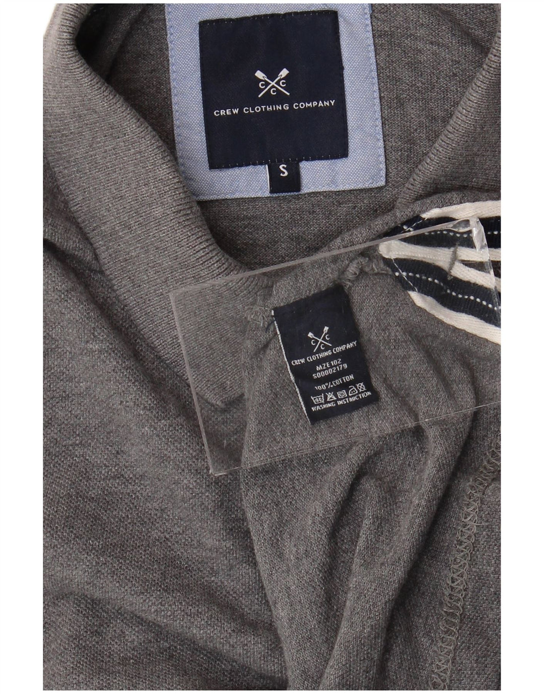 Męska koszulka polo Crew Clothing, mała, szara, bawełniana