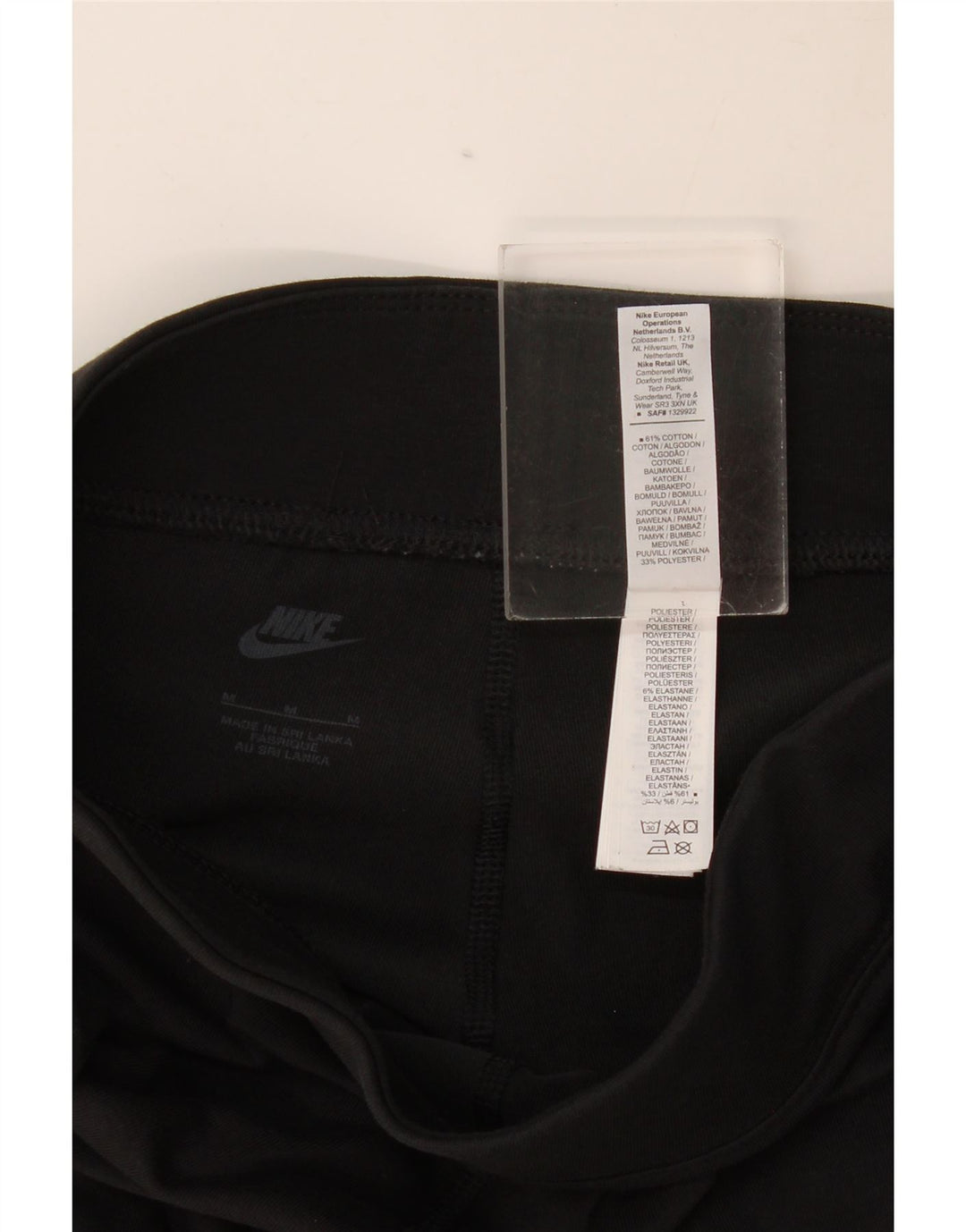 Damskie legginsy Nike Graphic UK 12, średnie czarne, bawełniane