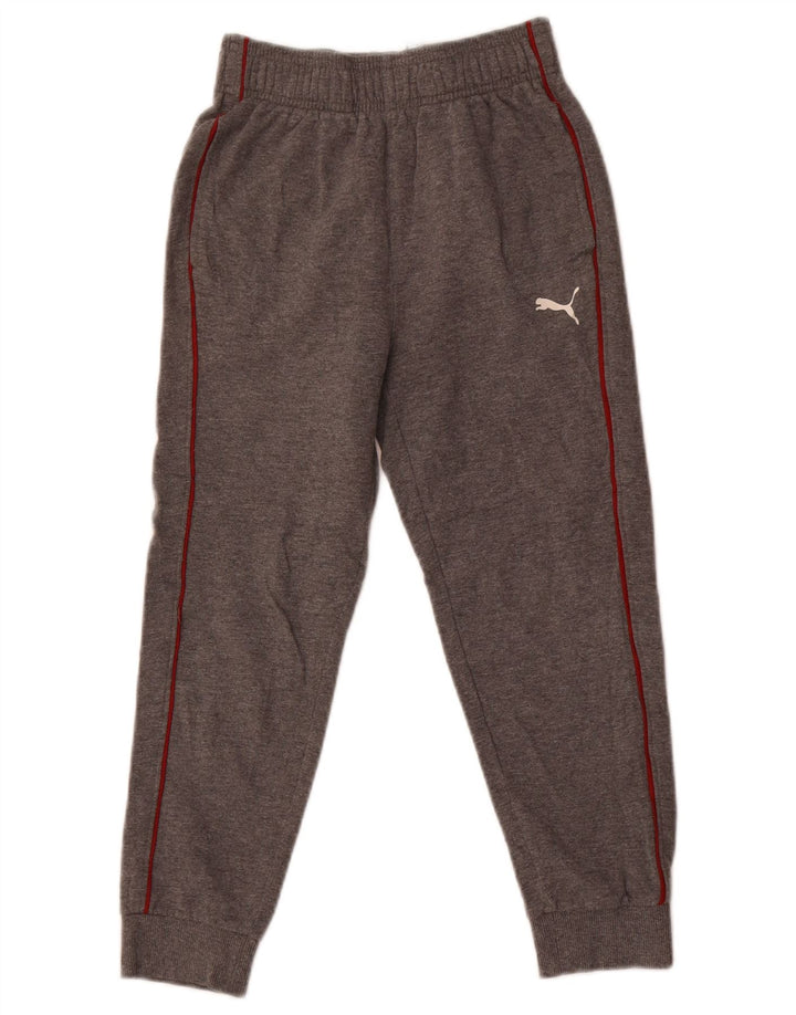 Chłopięce spodnie dresowe Puma Joggers 7-8 lat, małe, szare, bawełniane