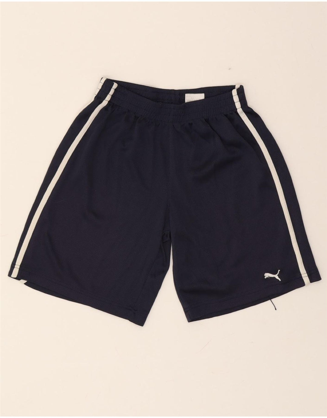 PUMA Boys Sport Shorts 9-10 Years Medium  Navy Blue Polyester Vintage Puma and Second-Hand Puma from Messina Hembry 