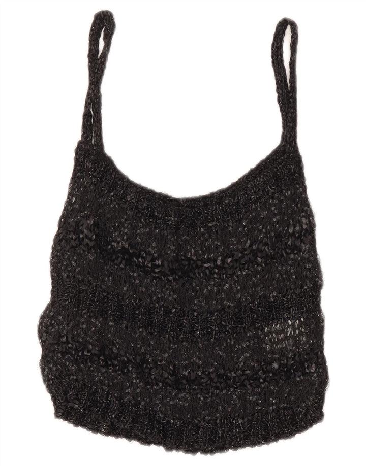 Codice damski top na ramiączkach Crop See Through UK 8 Small, szary, nakrapiany poliamid