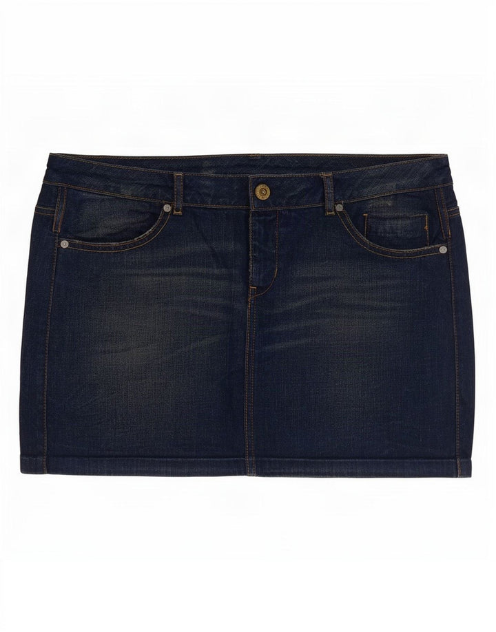 Guess Damska Mini Spódnica Denim W32 Duża Granatowa Bawełna