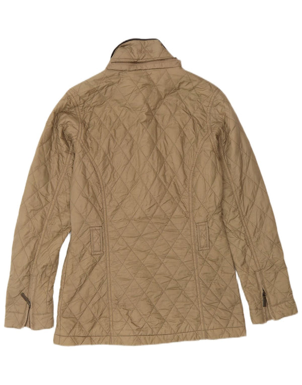 Damska pikowana kurtka Barbour UK 8 Small Beżowy poliamid