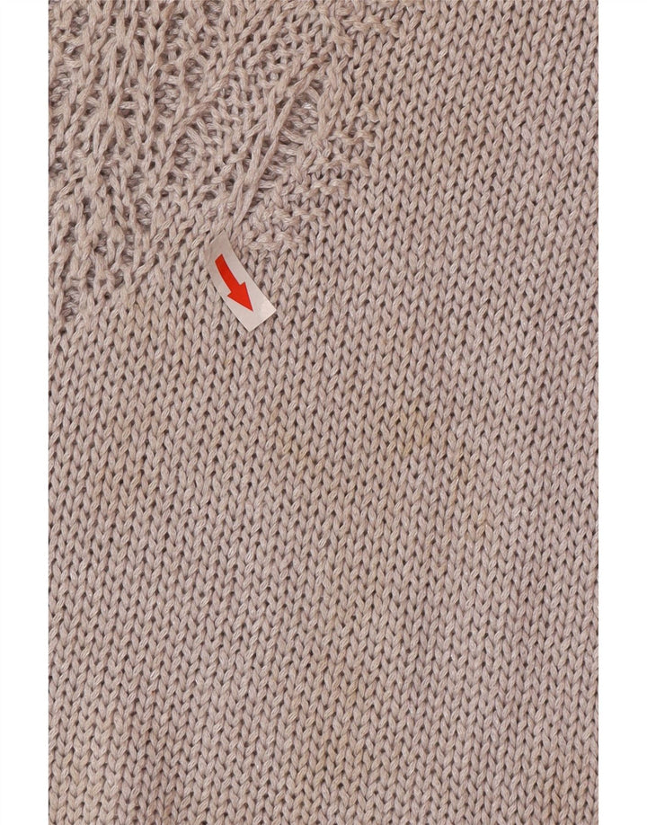 Sweter damski Zara z dekoltem w kształcie litery V, UK 14, średni szary
