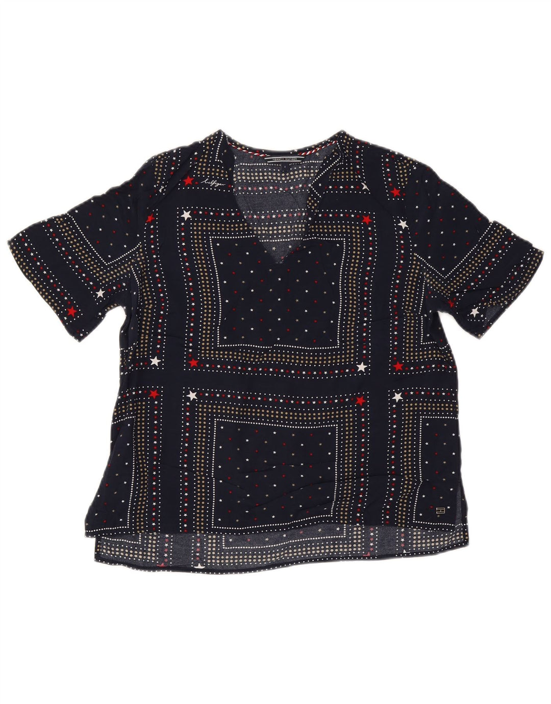 Bluzka damska Tommy Hilfiger Top US 6 Średni granatowy w cętki