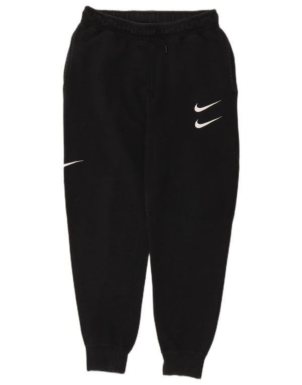 Męskie spodnie dresowe Nike Swoosh Joggers, małe, czarne, bawełniane