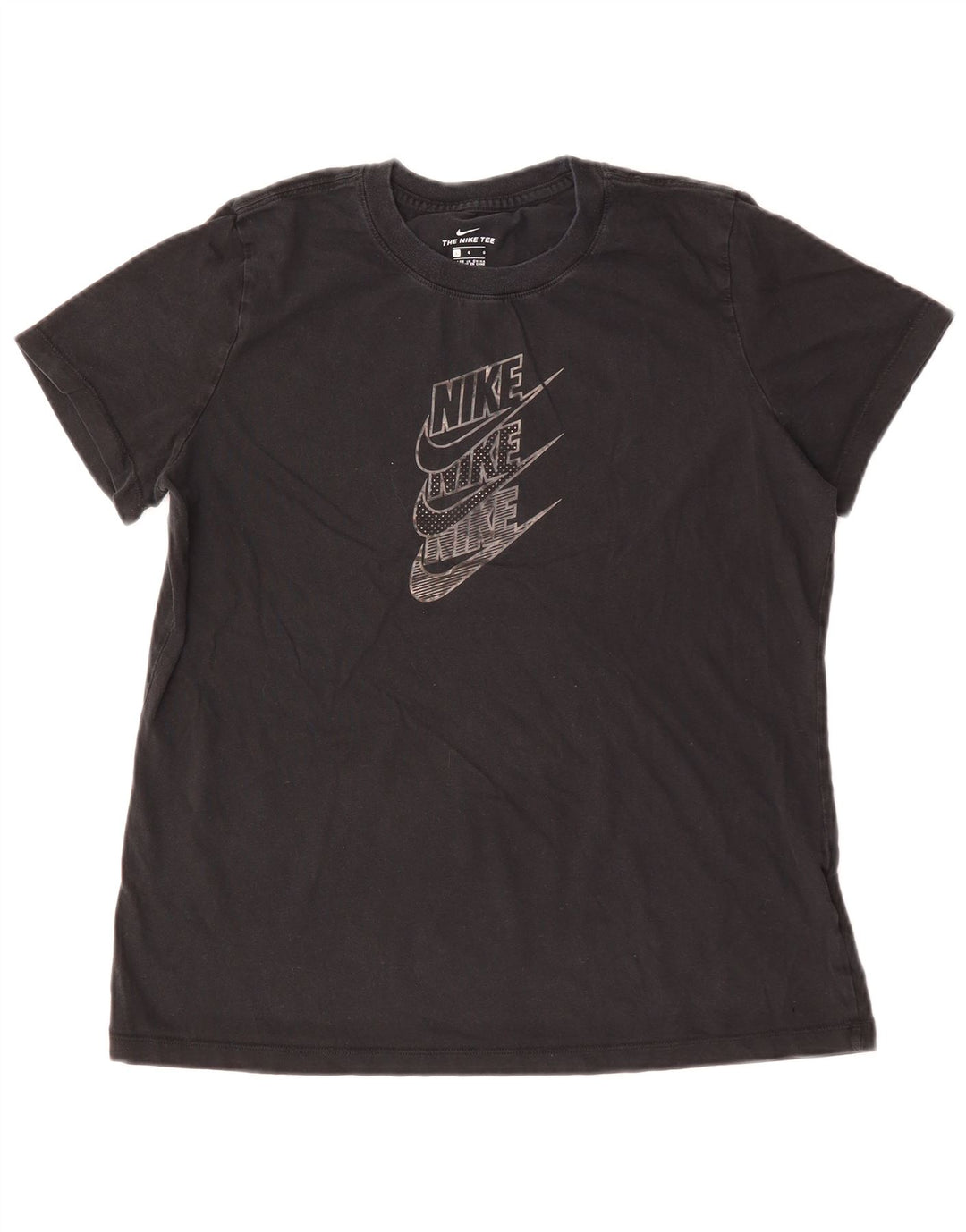 Damska koszulka z grafiką NIKE Top UK 14, duża, czarna, bawełniana