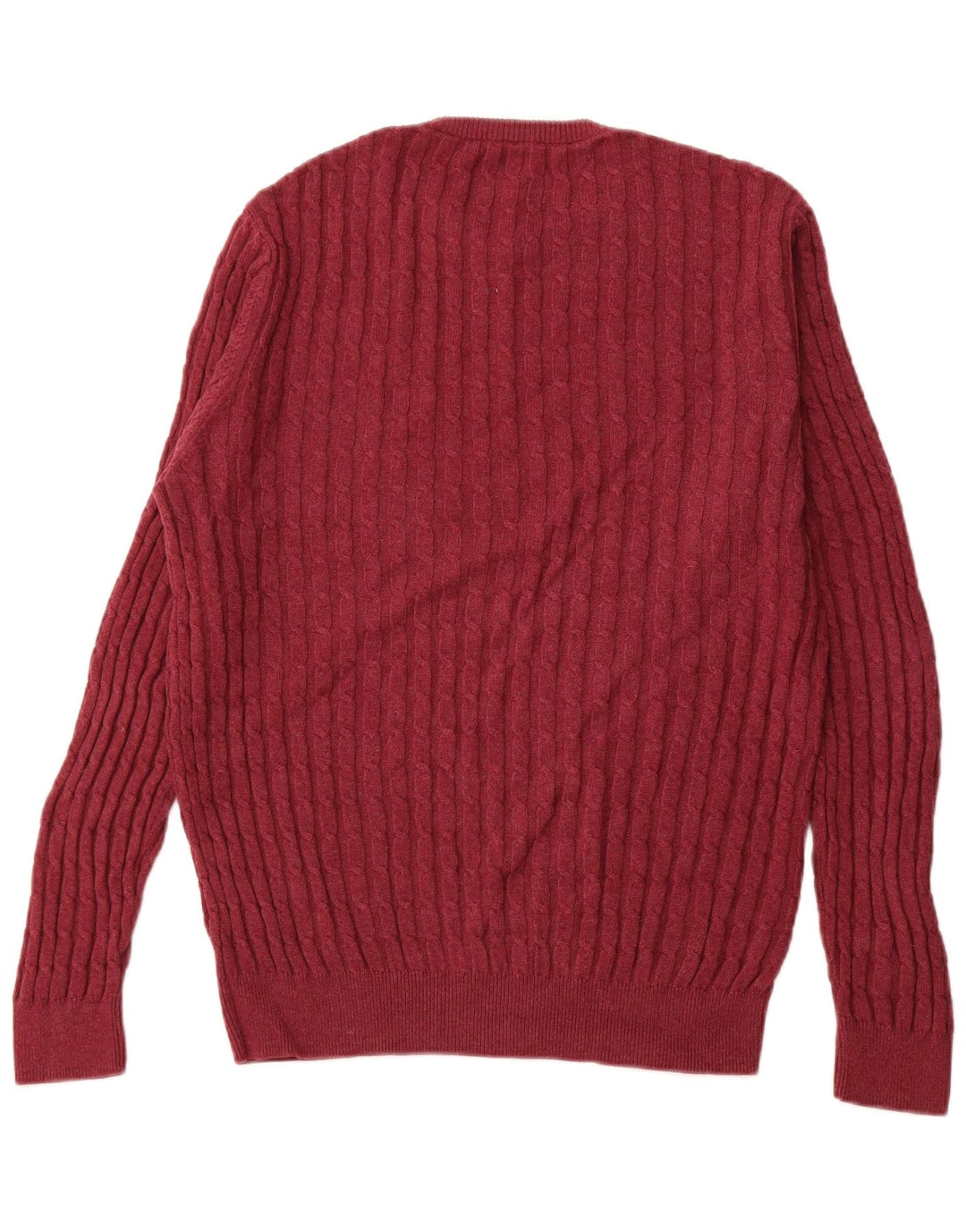 JACK WILLS Męski sweter z okrągłym dekoltem, średniej wielkości bordowa bawełna