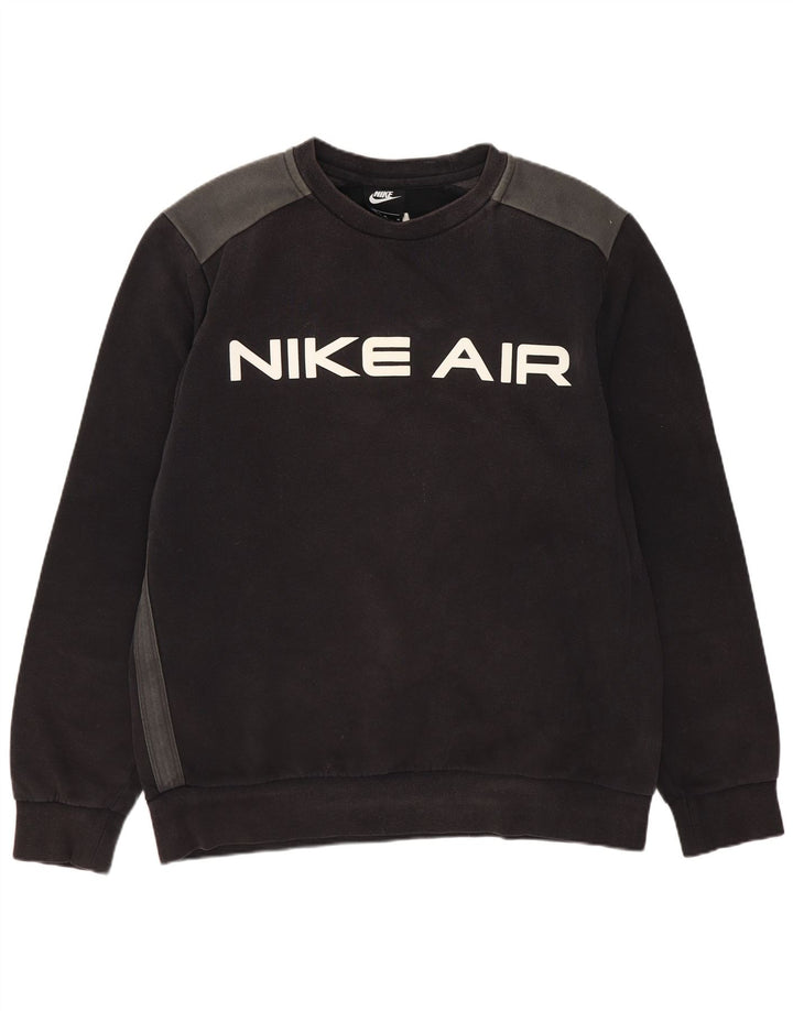 Męski sweter z grafiką Nike, średni czarny, bawełniany