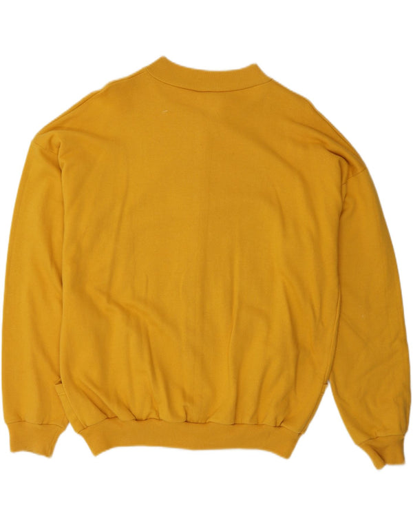Kurtka damska oversize w stylu vintage, dresowa UK 14, średnia żółta