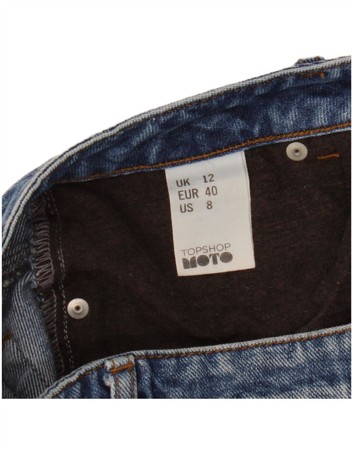Damskie spodenki jeansowe TOPSHOP UK 12 Medium W30 Niebieskie bawełniane