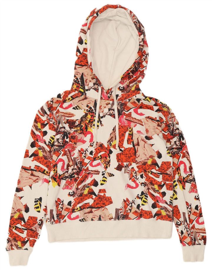 CONVERSE Damski sweter z kapturem w abstrakcyjny wzór, UK 10, mały, wielokolorowy