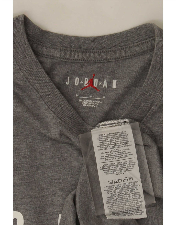 Męski T-shirt Jordan z grafiką, średni szary, bawełniany nakrapiany