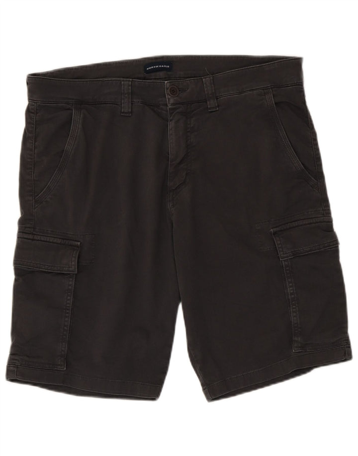 Męskie spodenki cargo North Sails W34, duże, szare, bawełniane
