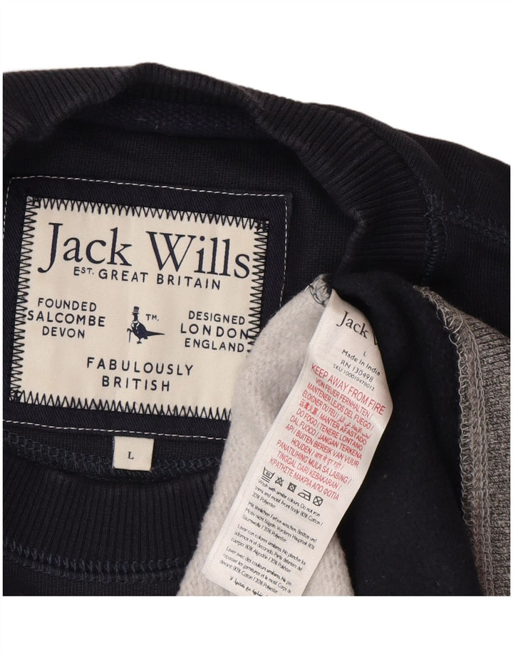 Męska bluza Jack Wills Salcombe, duża, granatowa, z blokami kolorów