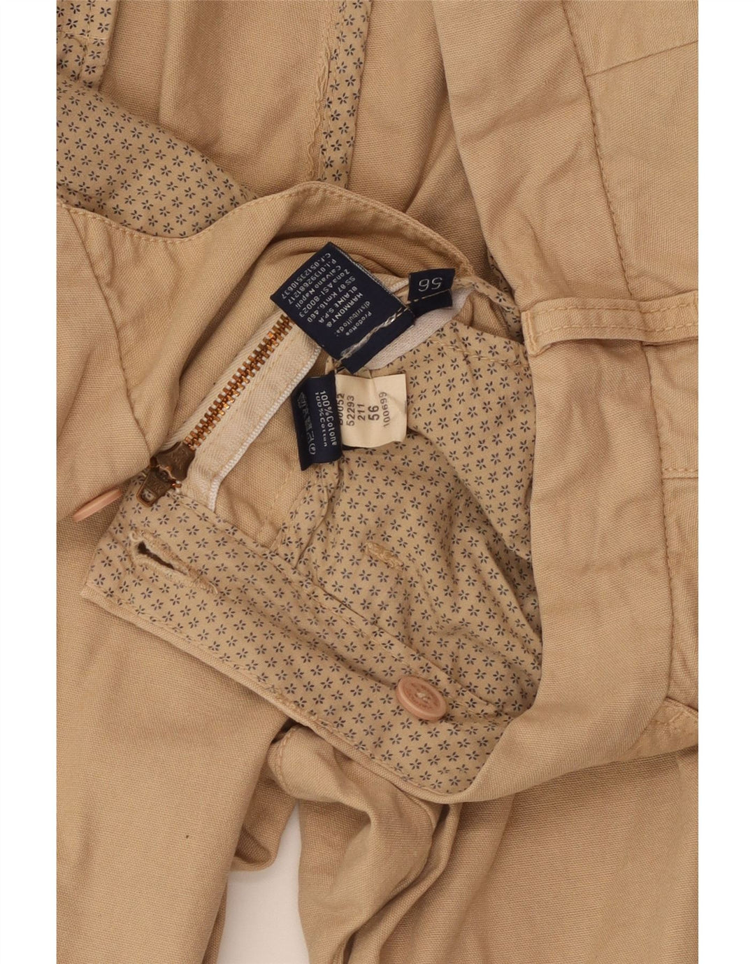 Męskie spodenki cargo Harmont & Blaine IT 56 3XL W40 Beżowa bawełna