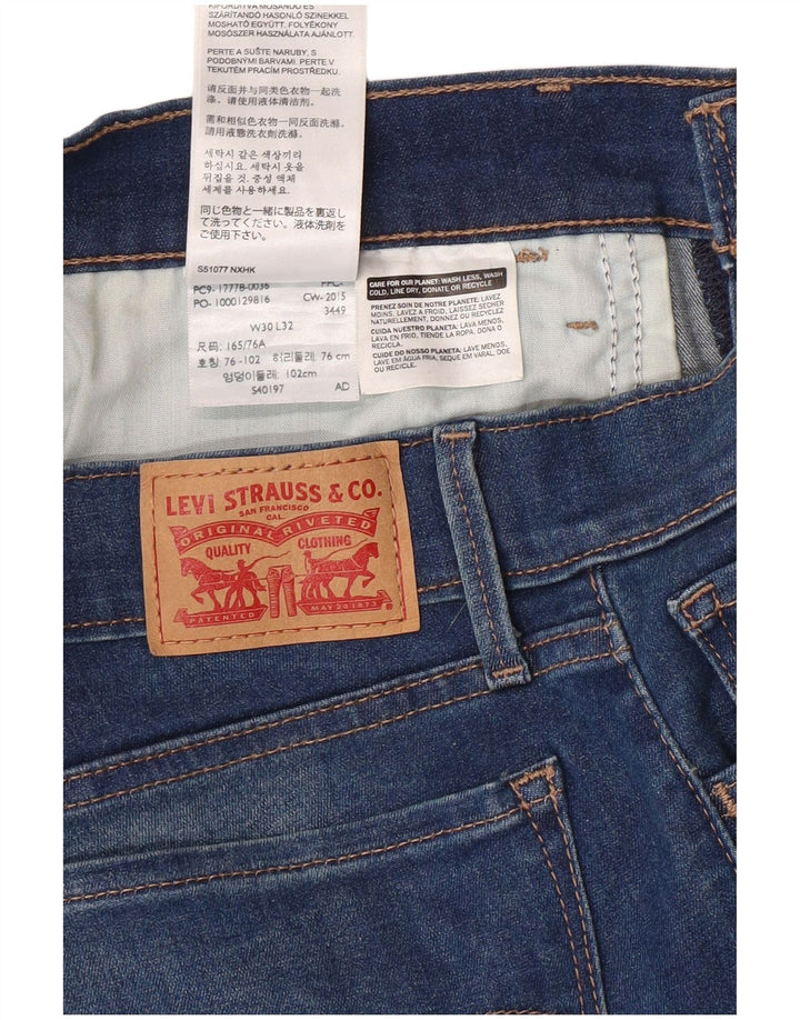 Damskie jeansy LEVI'S 710 Super Skinny W30 L32 Niebieskie bawełniane
