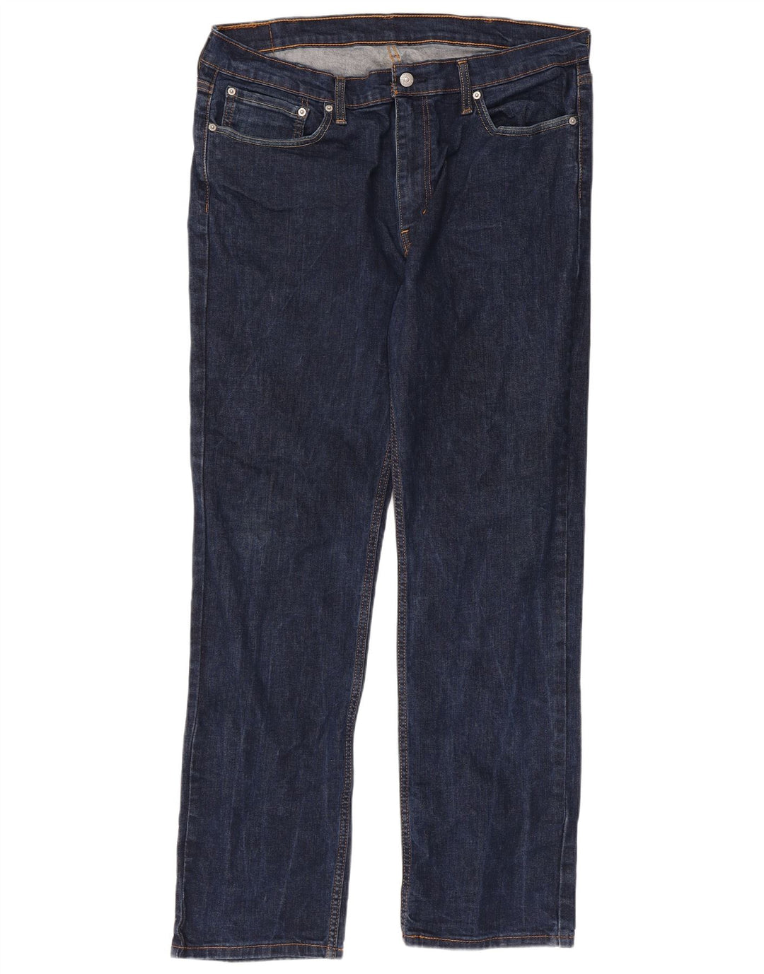 Męskie dżinsy Levi's 514 Straight W38 L34 Granatowa bawełna